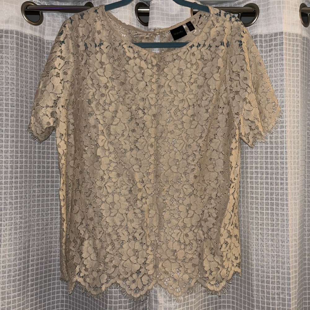 Hollow shirt lace/floral design